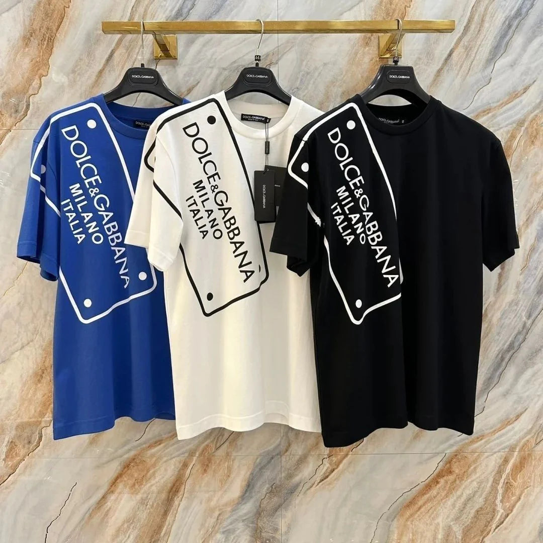 New Printed Cotton Round Neck Casual All-match Couple Short-sleeved 1024030802