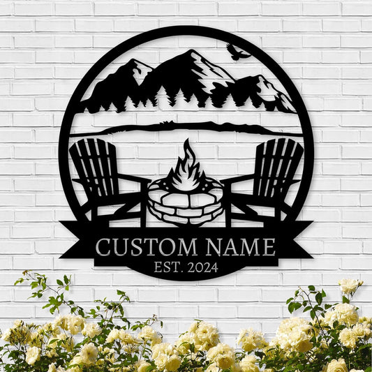 Custom Last Name Outdoor Sign Personalized Metal Family Plaque Porch Gift