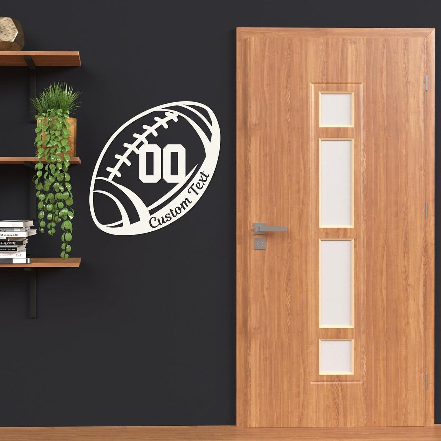 Personalized Sports Wall Decor - Ball-Themed Metal Sign with Custom Name & Number