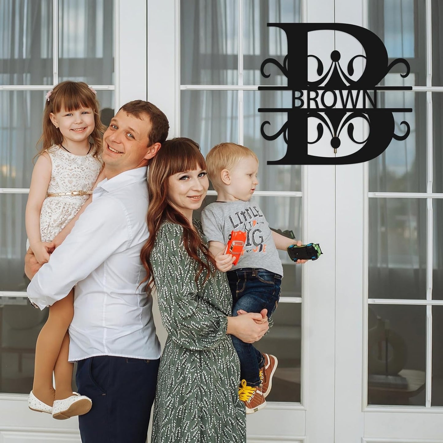 Custom Family Name Metal Sign Outdoor Porch Decor Wedding & Housewarming Gift