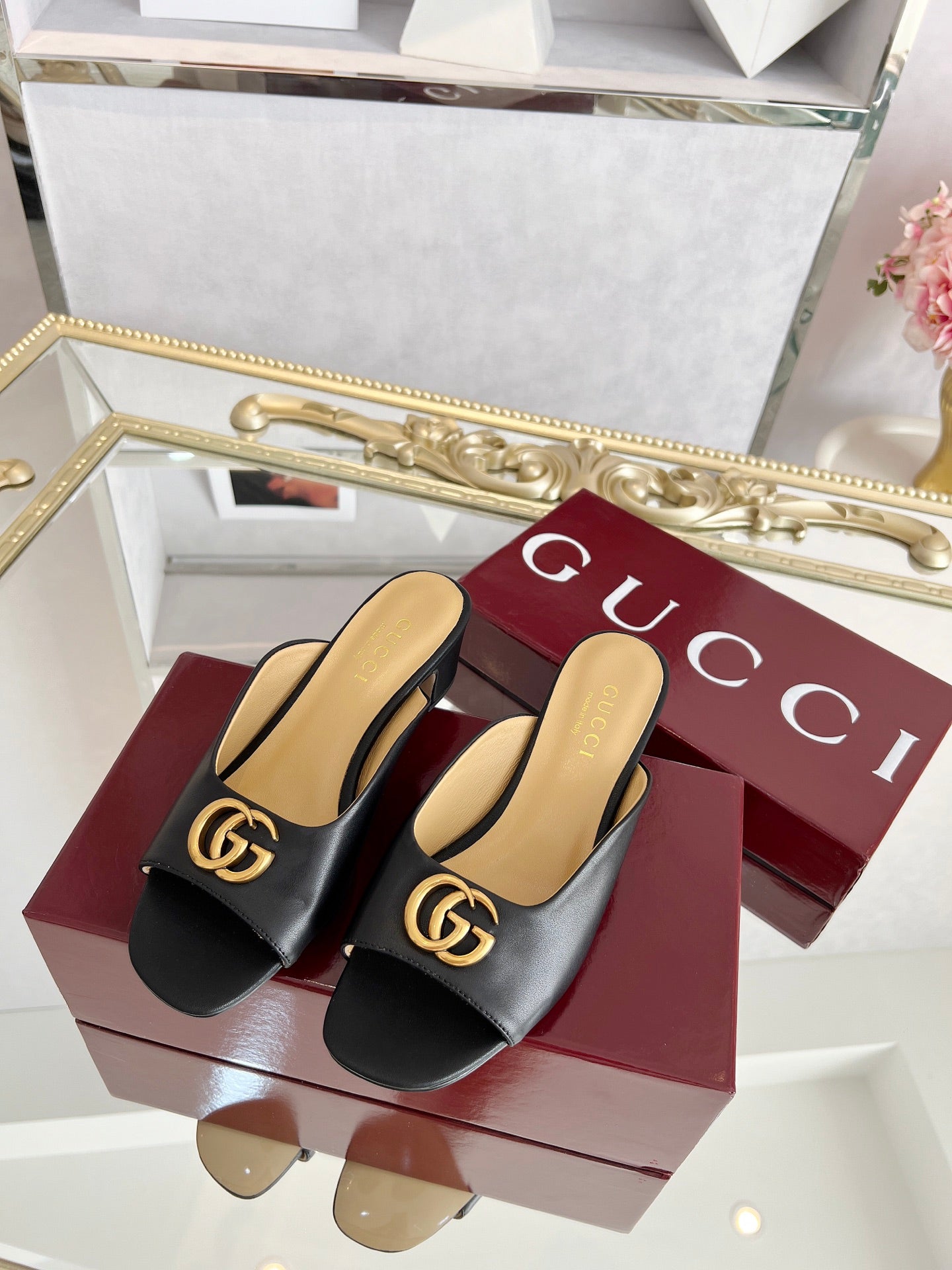 GG Chunky heel slippers 1825061302