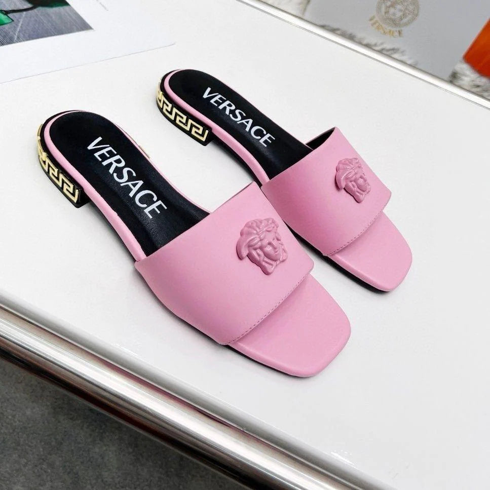 Classic Fashion Comfortable Head Flat Square Large Size Slippers 1024040207