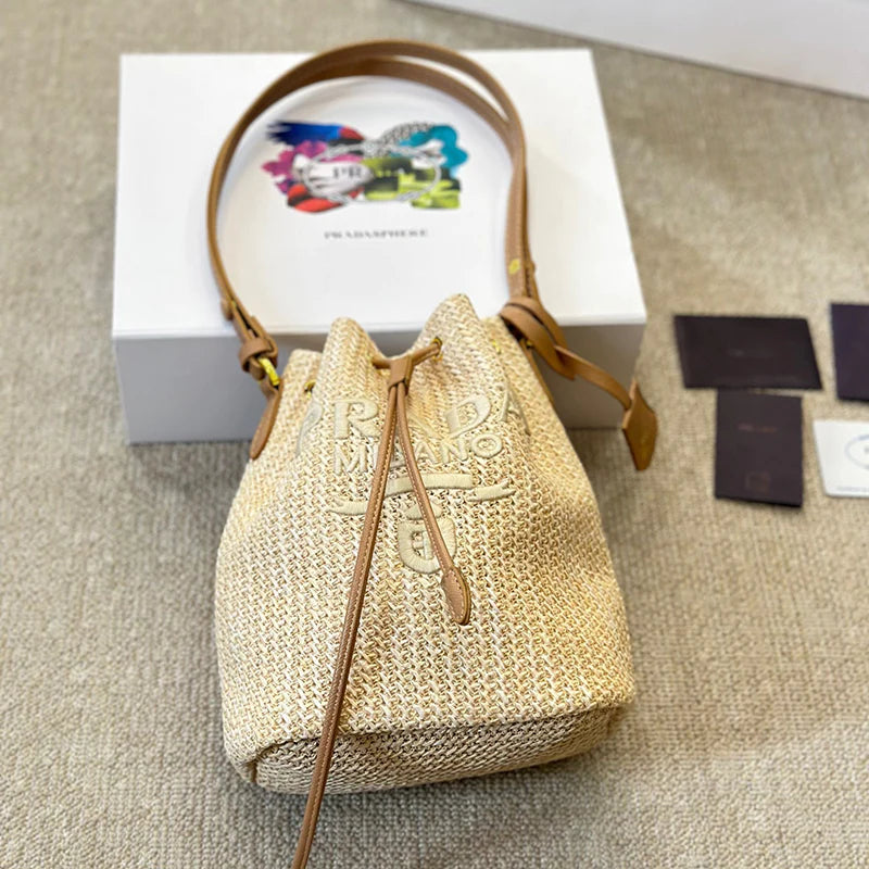 Fashion woven versatile bucket bag 1024032227