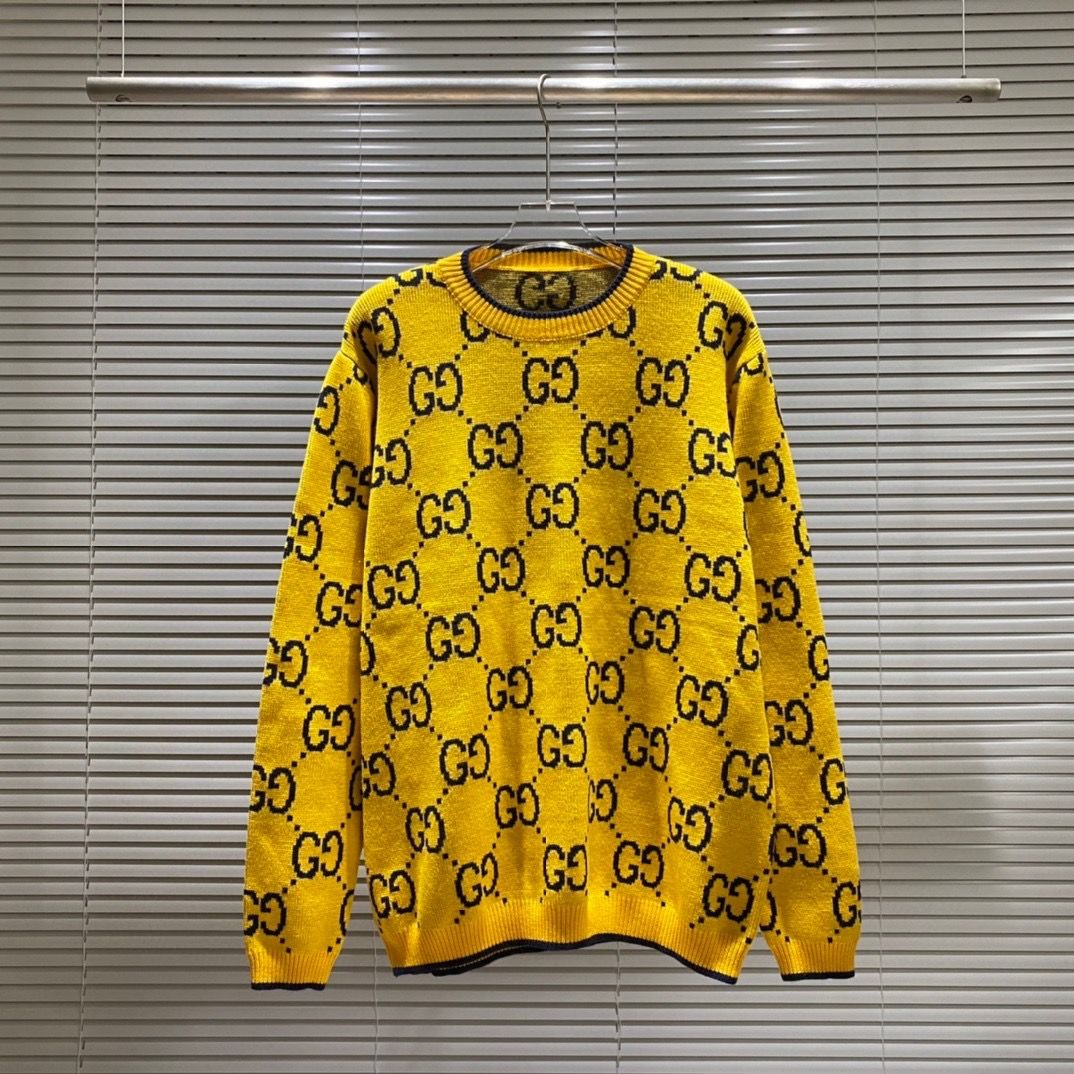 Autumn and winter new three-dimensional letter embroidery round neck sweater men's and women's loose casual tops  S12