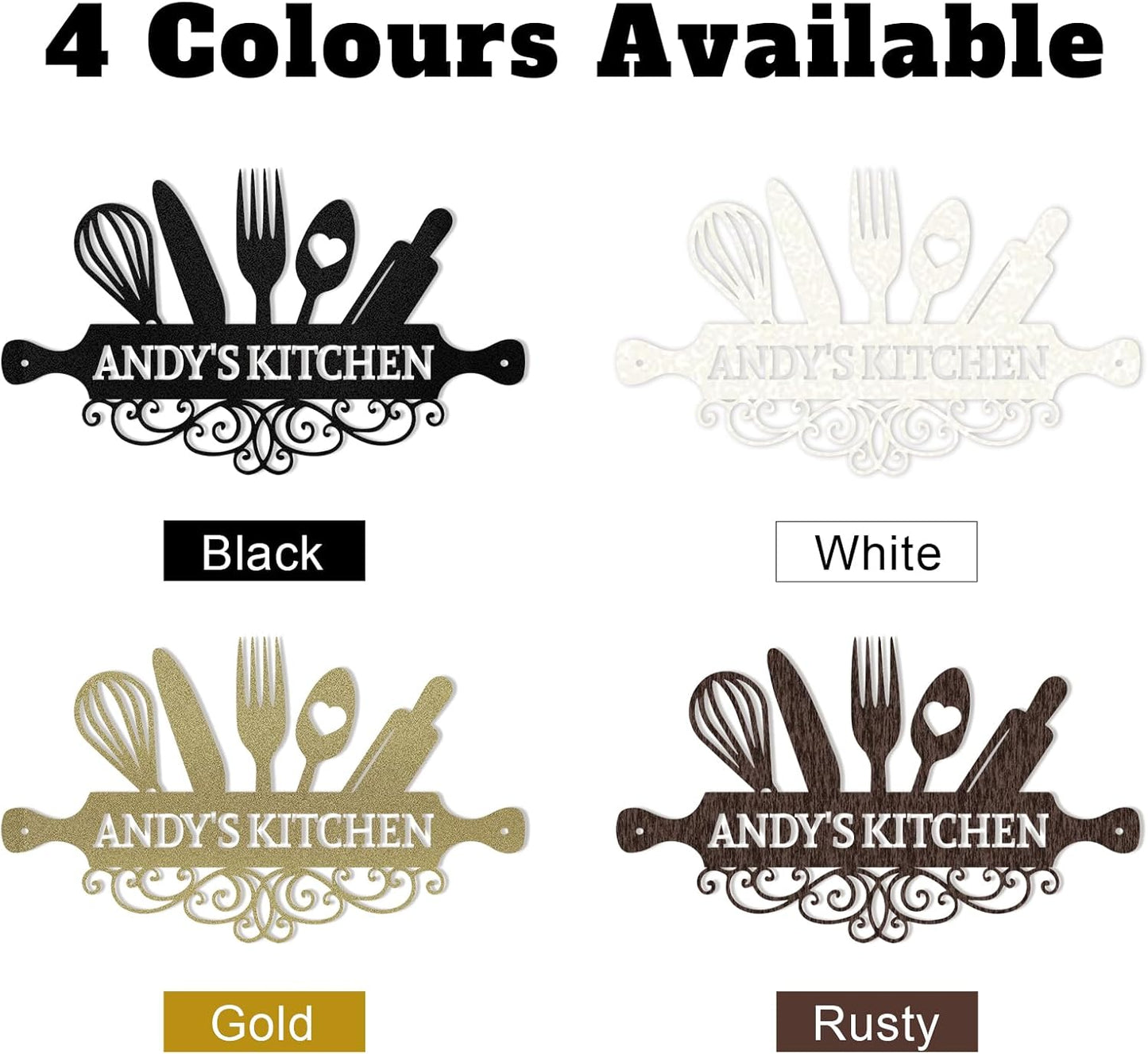 Custom Metal Kitchen Plaque  , Housewarming Gift