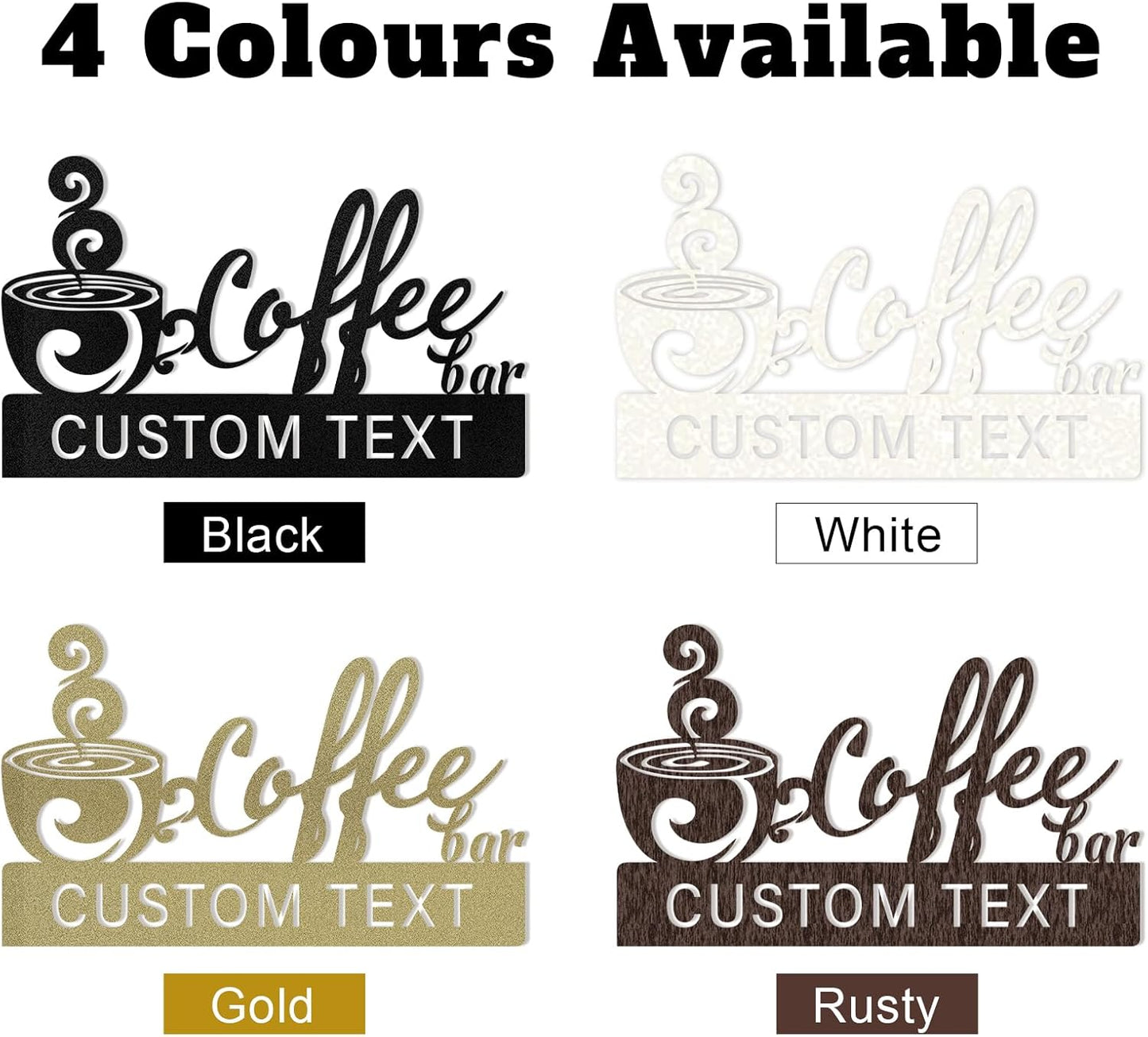 Coffee Lover Custom Metal Sign , Rustic Cafe & Kitchen Wall Decor