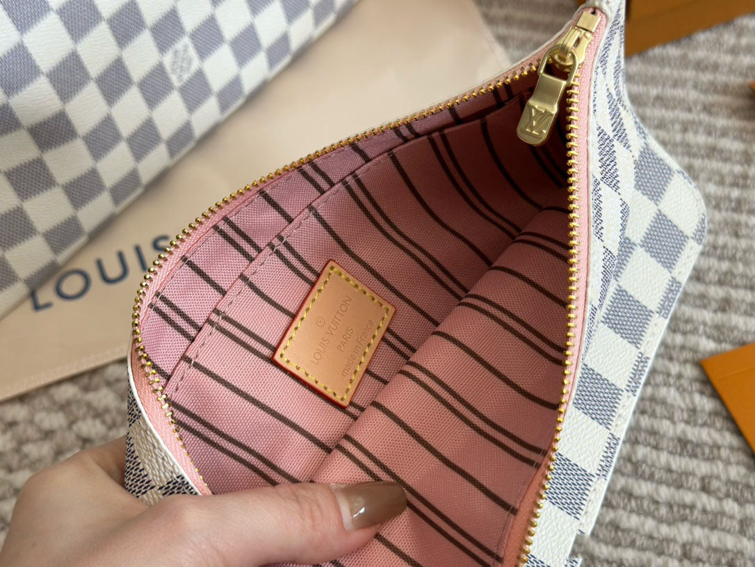 Handmade Leather Handbag Damier Neverfull MM