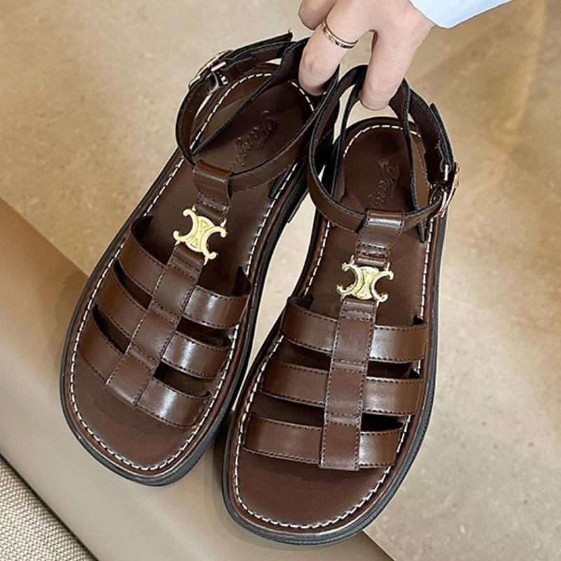 New Versatile Not Tired Feet Hollow Woven Thick-soled Beach Shoes 1024041204