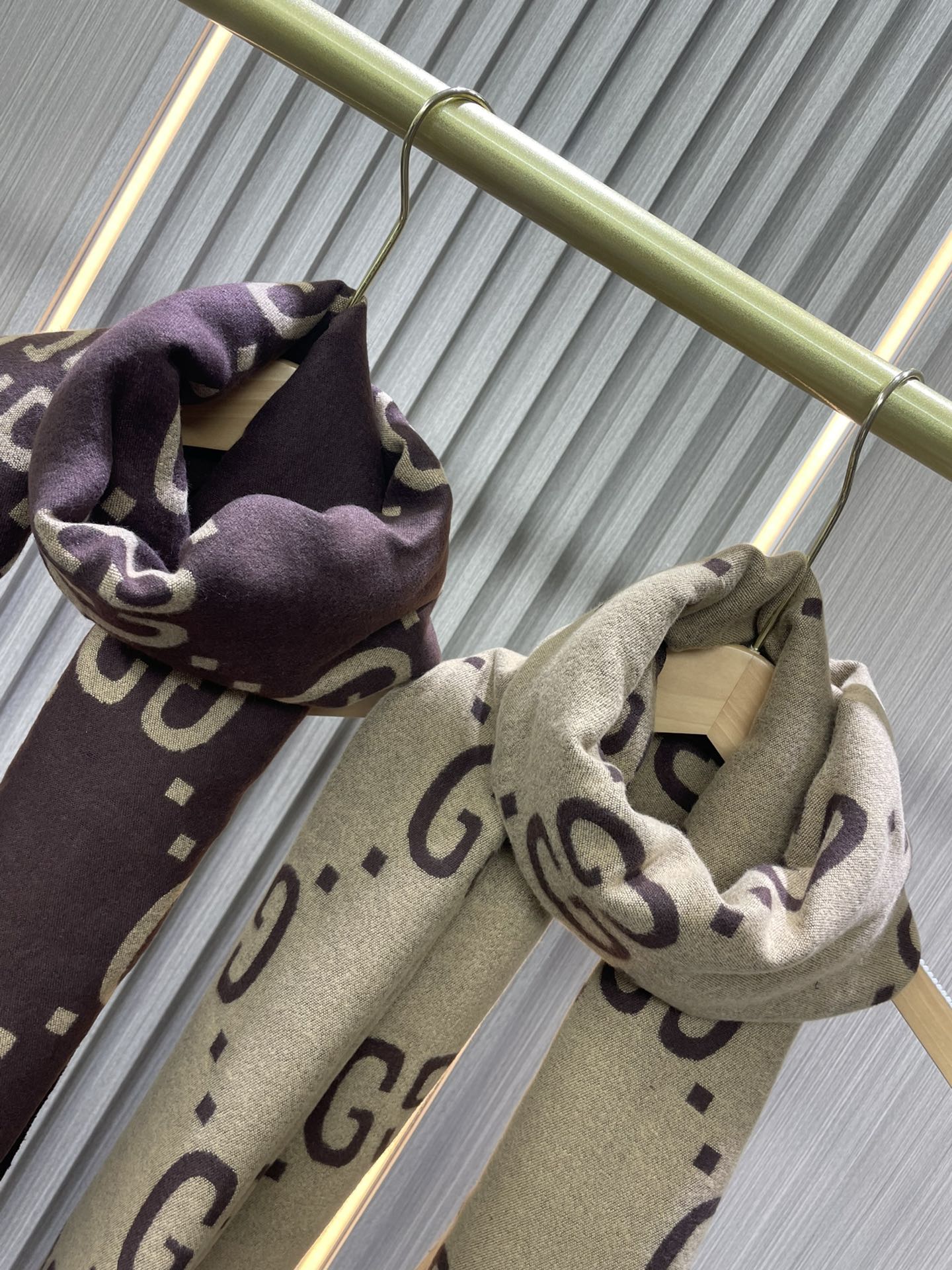 Jacquard Wool Silk Scarf XC0823091903
