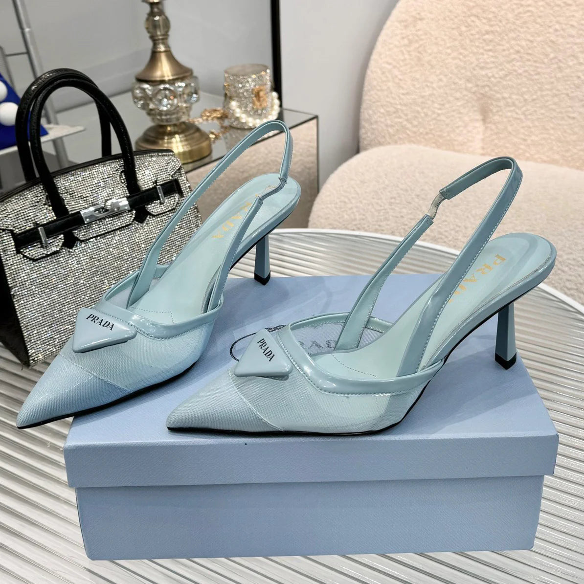 New pointy toe mesh fashion high heel sandals 1025041113
