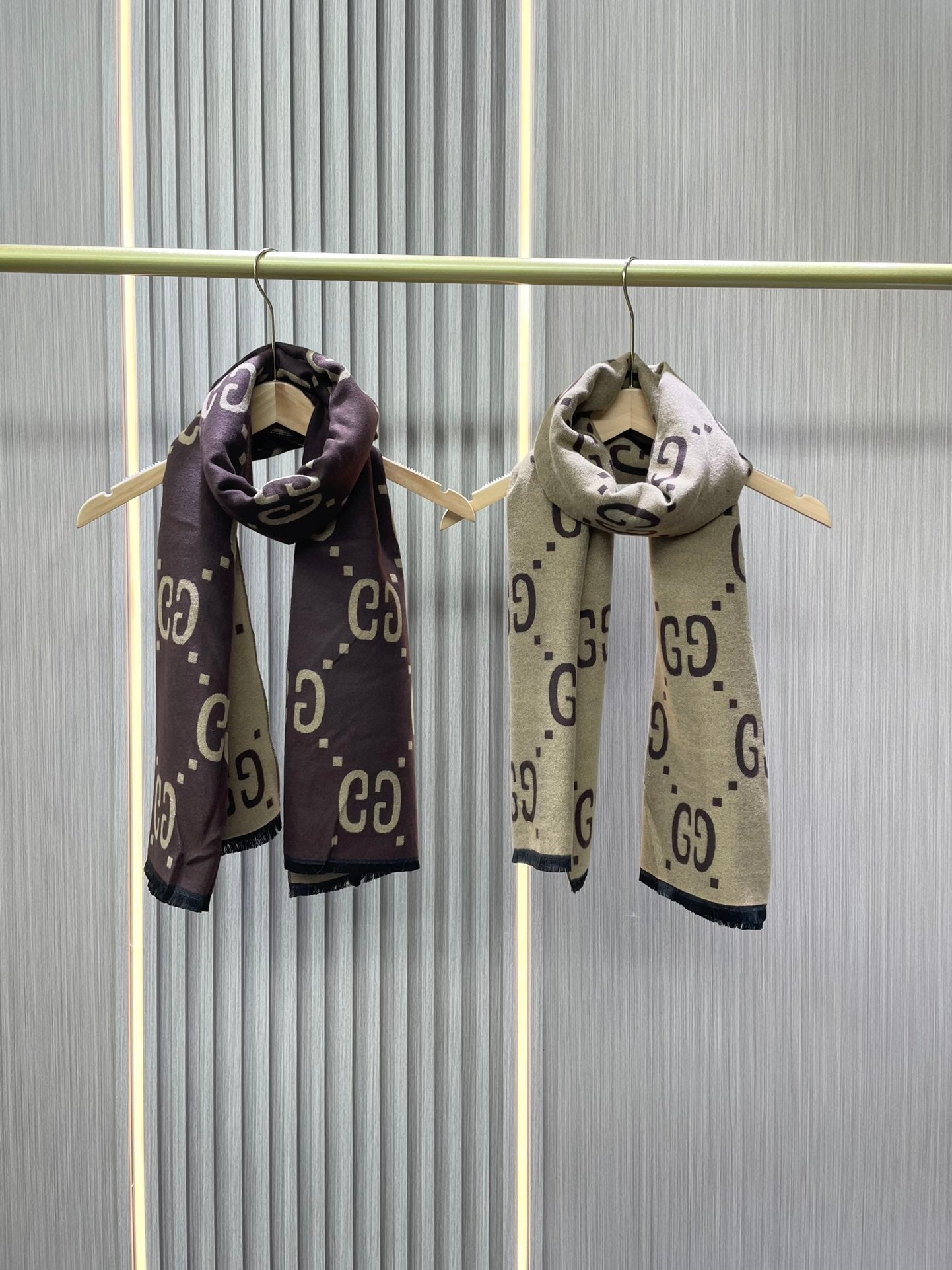 Jacquard Wool Silk Scarf XC0823091903