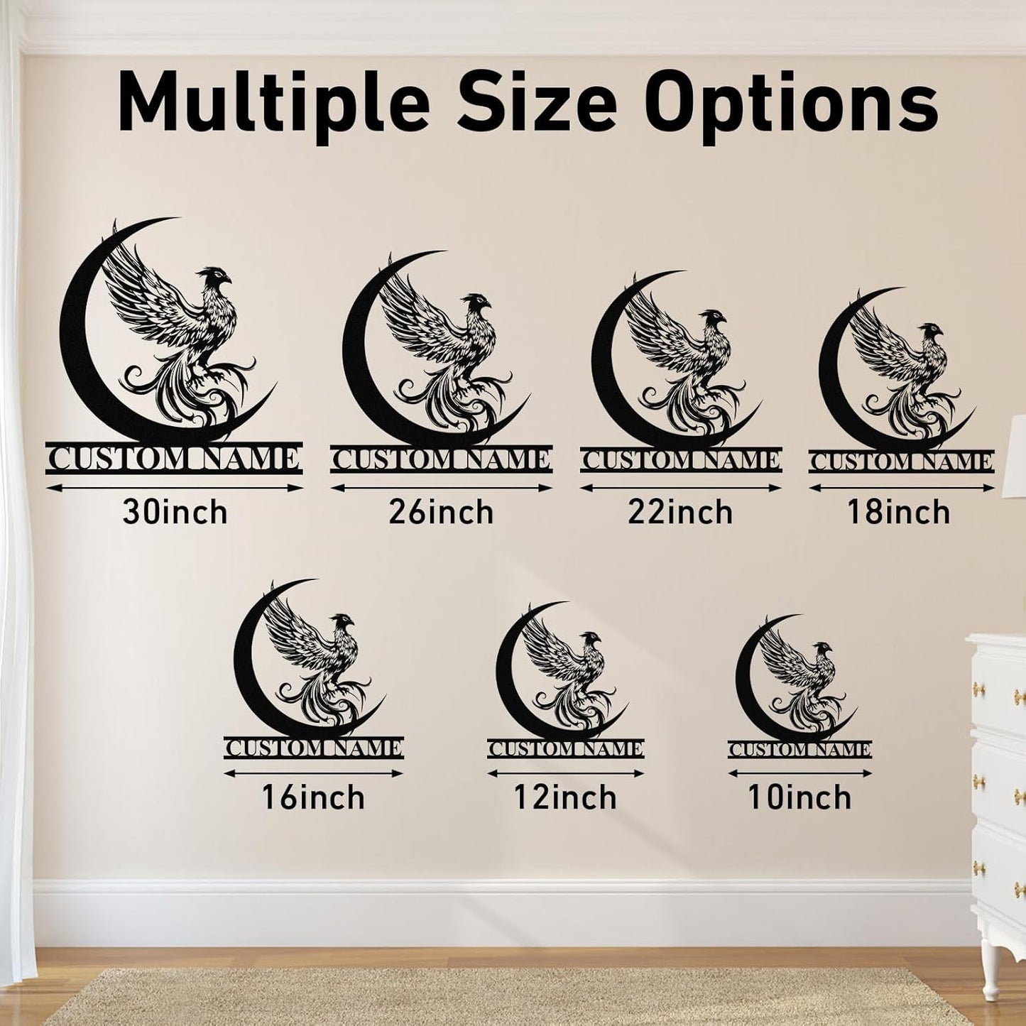 Custom Phoenix Iron Sign - Mythical Metal Wall Decor for Unique Home & Outdoor Spaces