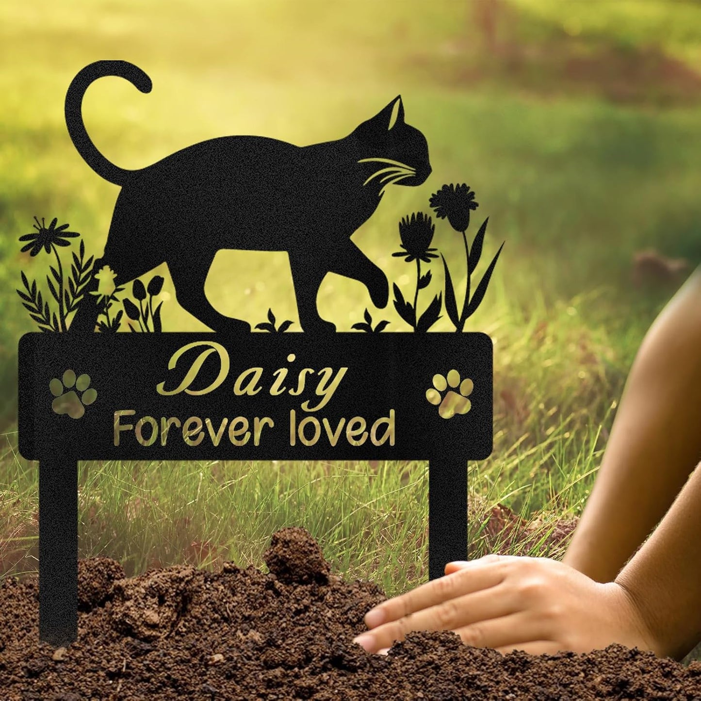 Personalized Iron Cat Memorial - Custom Pet Plaque for Cherished Memories