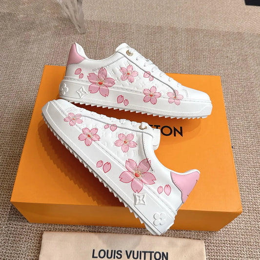Cherry Blossom Series Casual White Shoes Sneakers For Women 1025042603