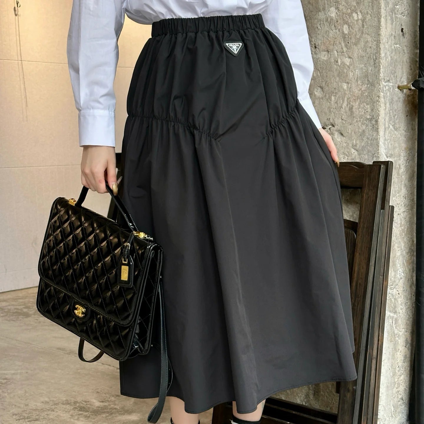 Fashionable versatile shirt half-body skirt 1025031406