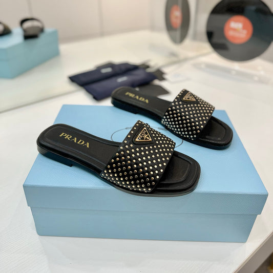 PR Nappa leather slides 1825032002