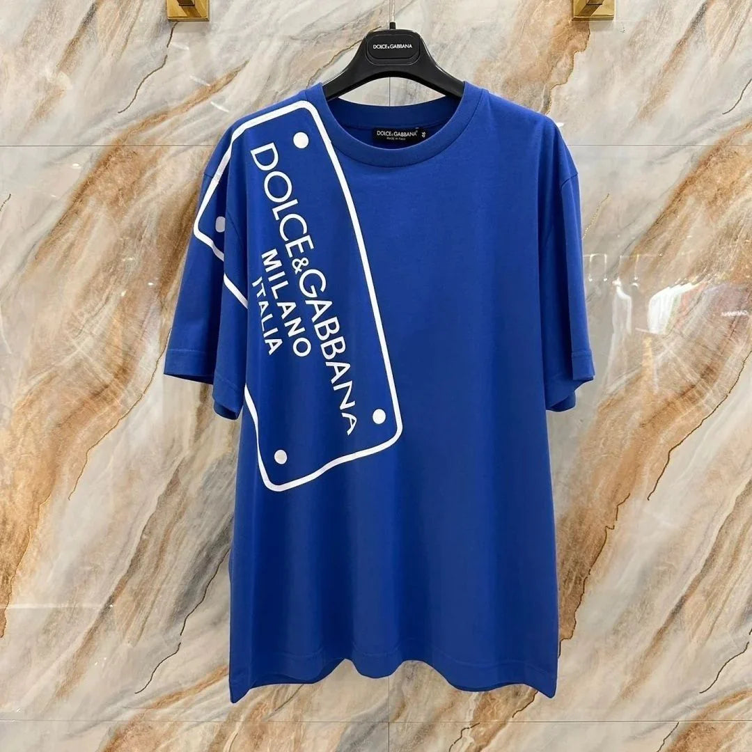New Printed Cotton Round Neck Casual All-match Couple Short-sleeved 1024030802