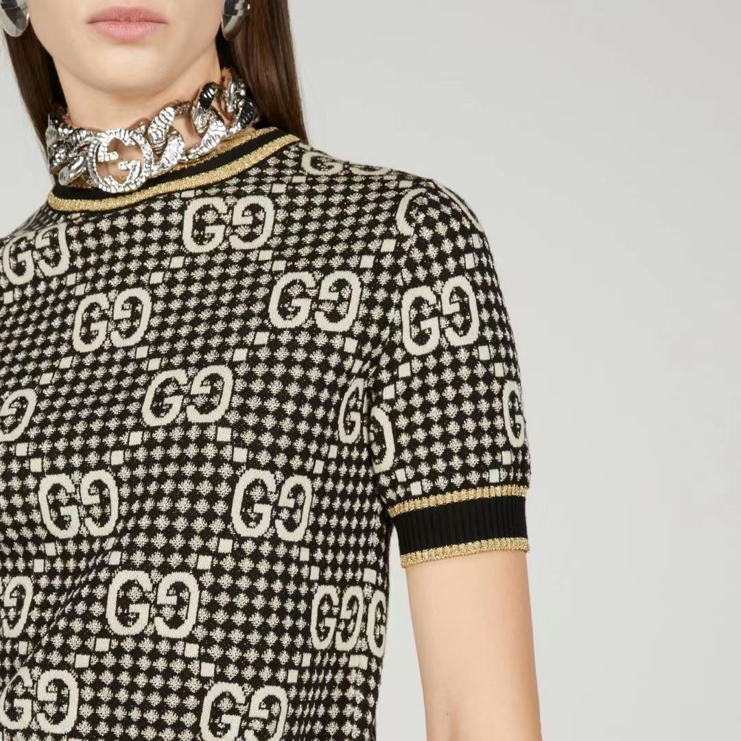 Fashion Knitted Round Neck Short Sleeves PD10062745