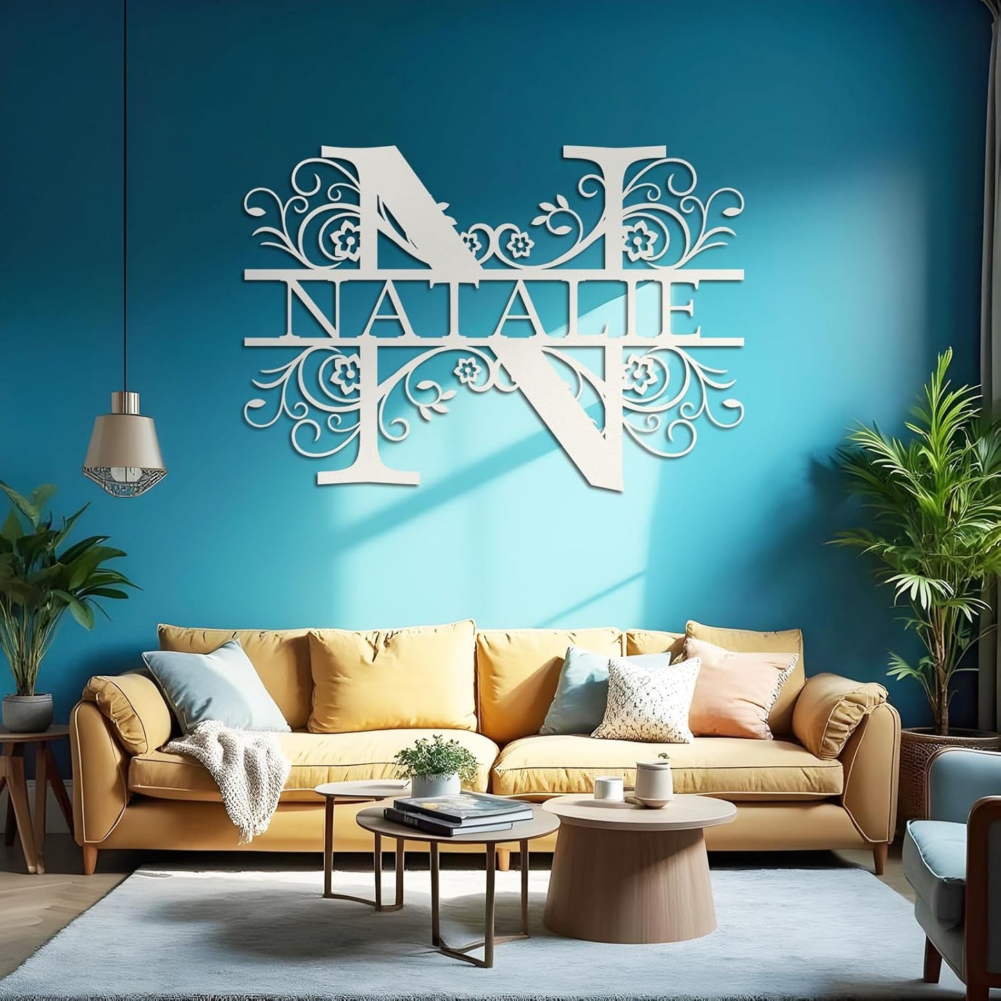 Custom Family Name Sign - Rustic Metal  Wall Art for Cozy Homes