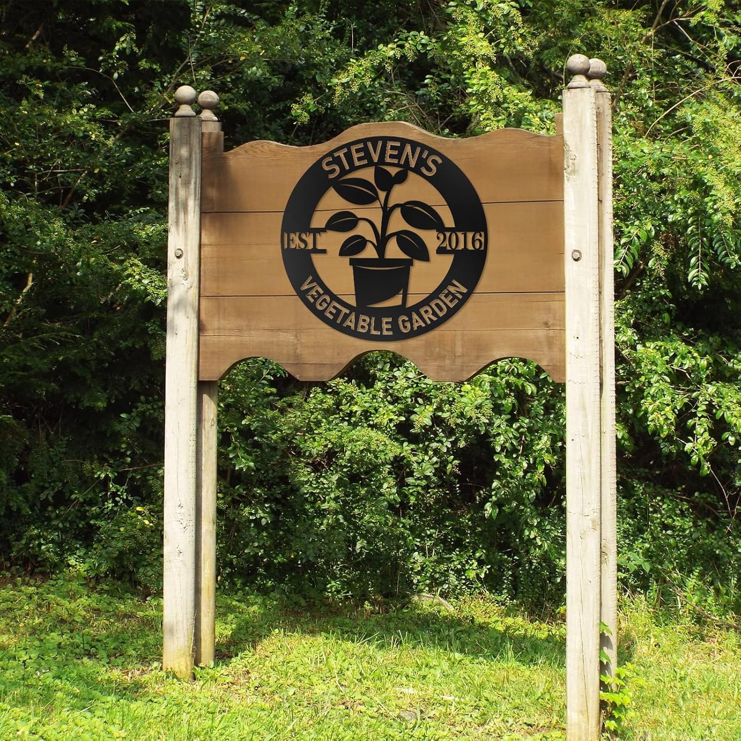Custom Garden Sign, Personalized Metal Name Signs for Outdoor, Metal Garden Signs for Outside