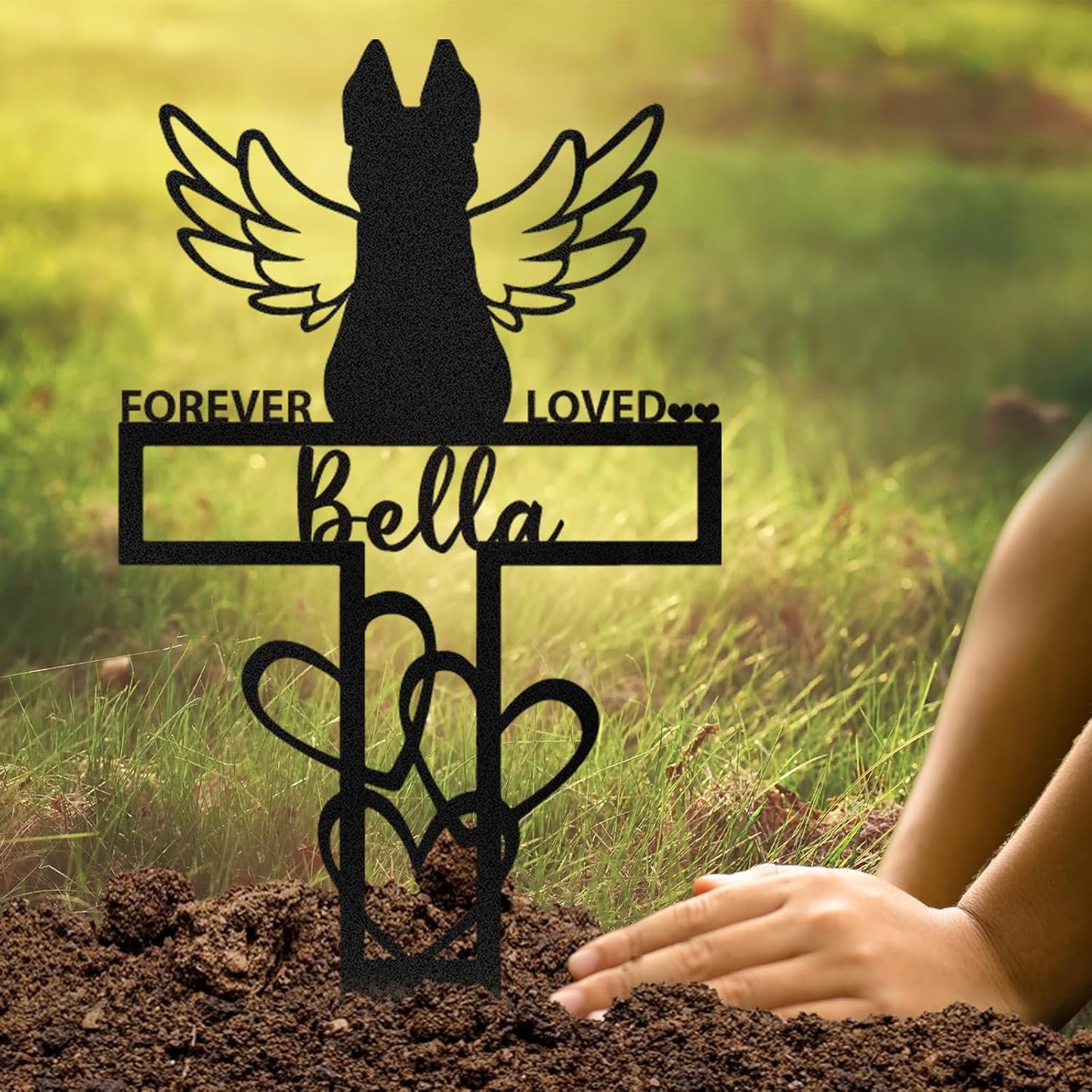 Handcrafted Iron Pet Memorial Sign - Personalized Tribute for Beloved Cats & Dogs
