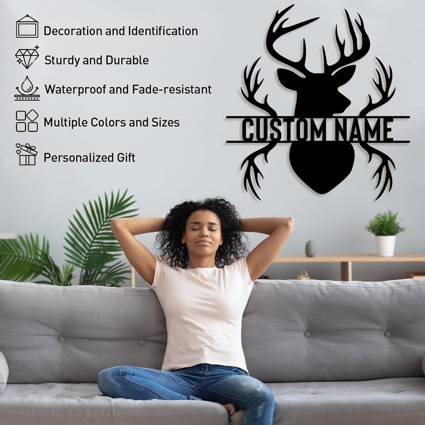 Custom Butterfly Metal Sign for Cabin or Porch, Personalized Family Name Wall Decor Gift