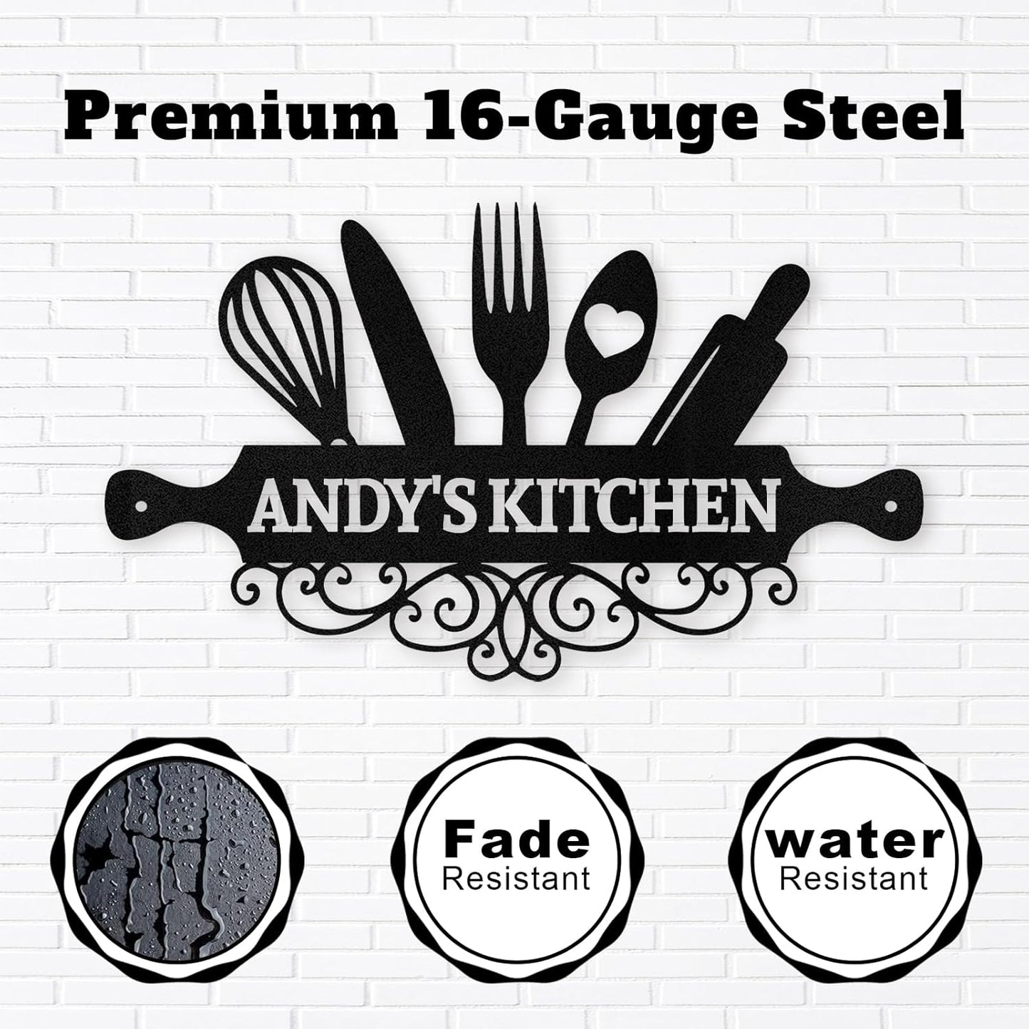 Custom Metal Kitchen Plaque  , Housewarming Gift