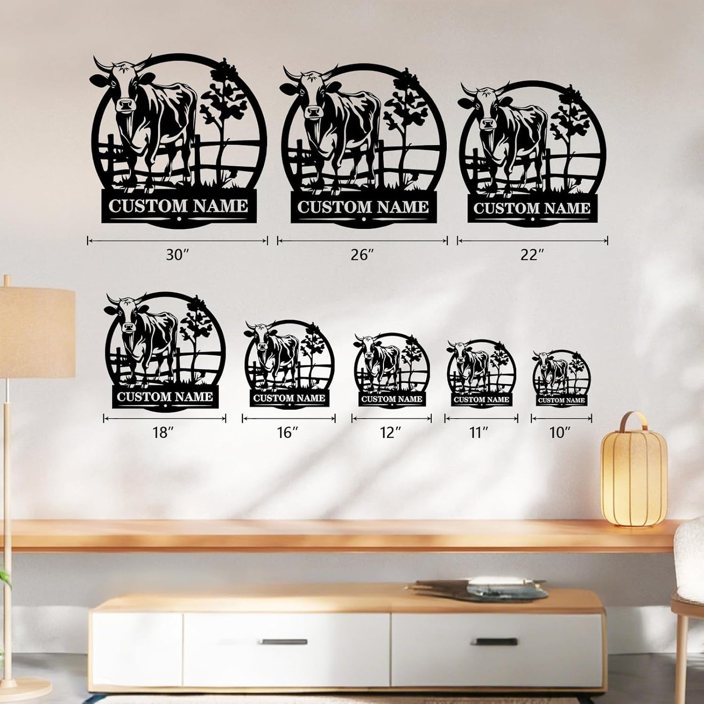 Personalized Farm Sign, Custom Metal Sign, Cow Farmhouse Sign, Outdoor Ranch Sign, Cattle Metal Wall Art, Last Name Sign, Family Sign Garden Decor, Patio Hanging Sign, Farmer Gifts Barn Decor