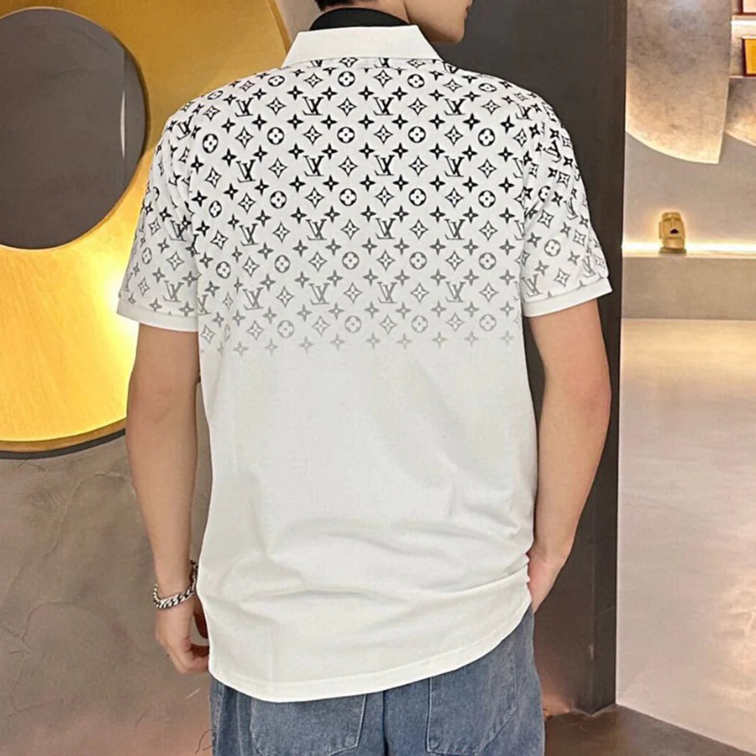 New Fashion Gradient Printed Polo Short Sleeves 1024032138