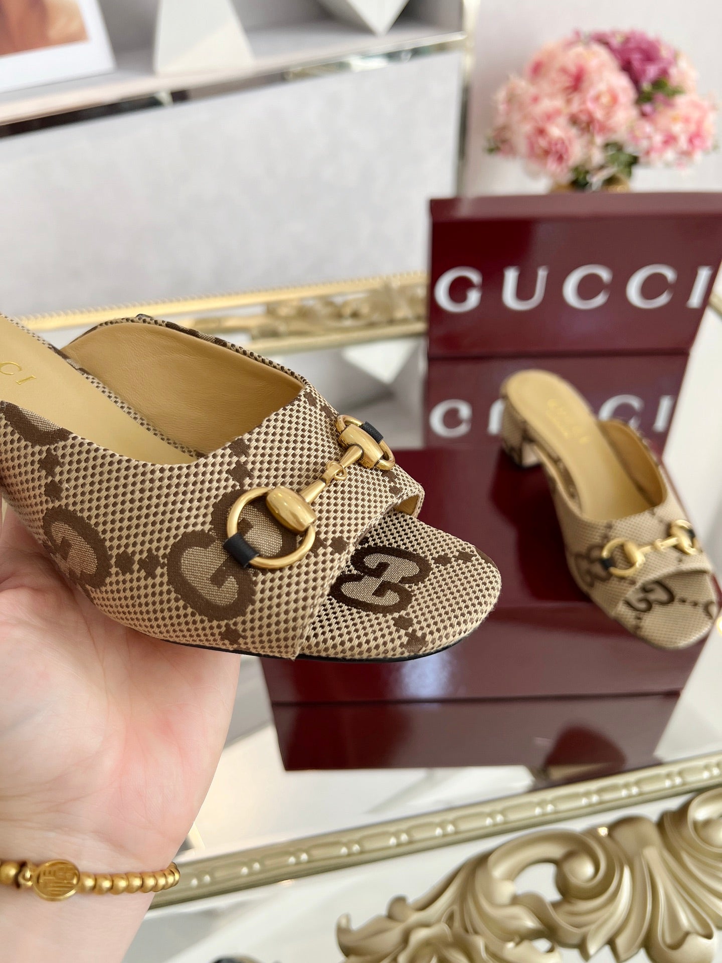 GG Chunky heel slippers 1825061302