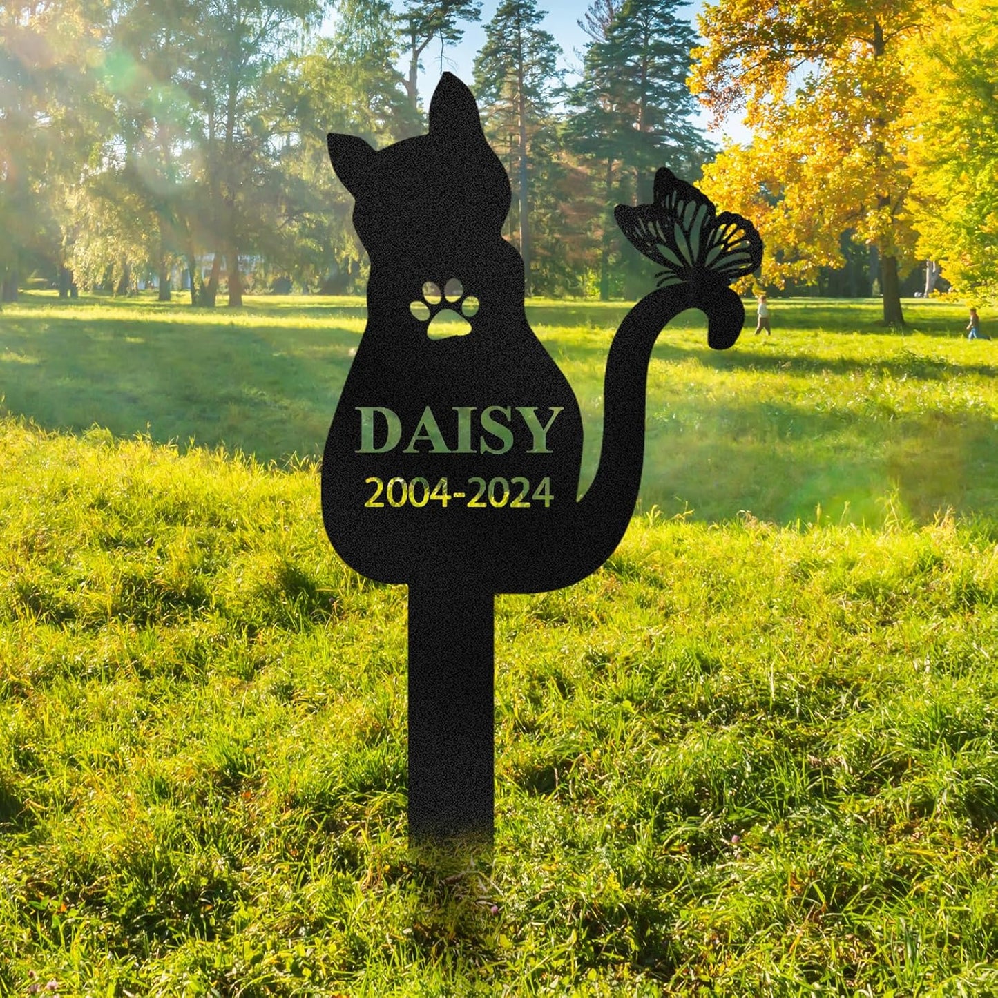 Custom Iron Pet Memorial Sign - Handcrafted Tribute for Beloved Cats & Dogs