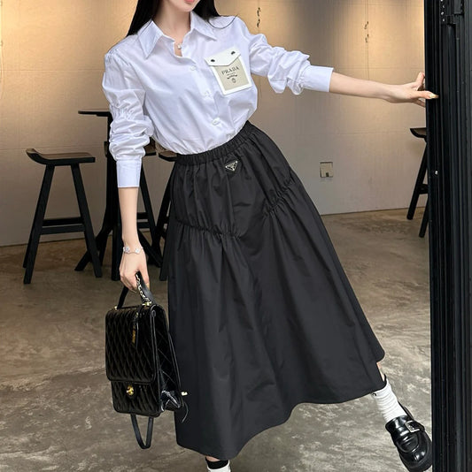 Fashionable versatile shirt half-body skirt 1025031406