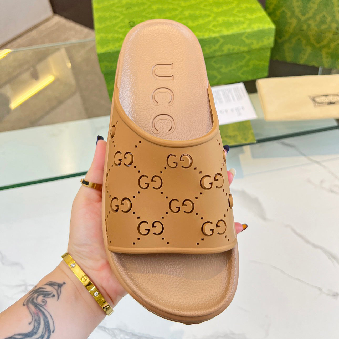 G logo ice cream platform slippers  XC16061203