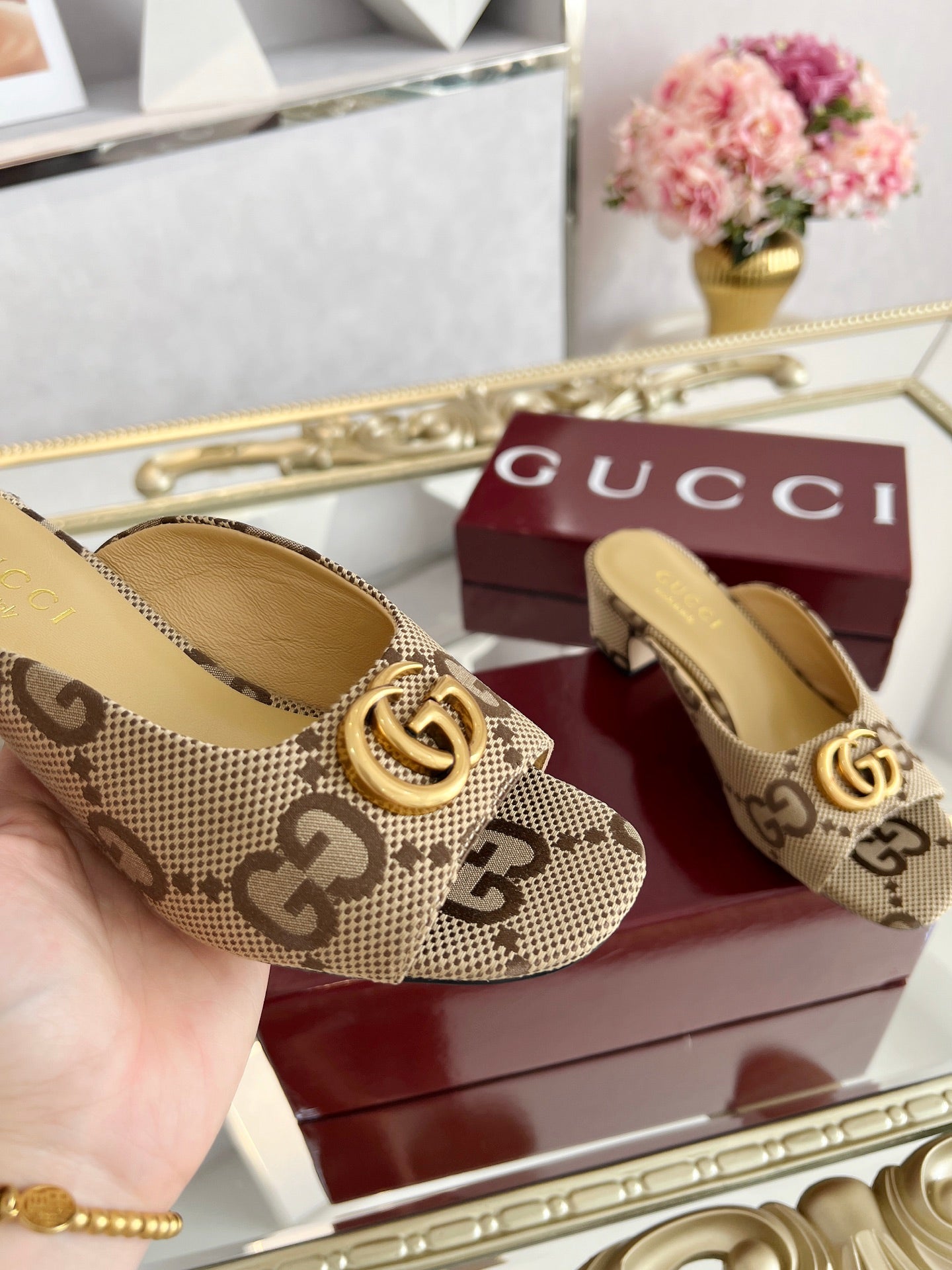 GG Chunky heel slippers 1825061302