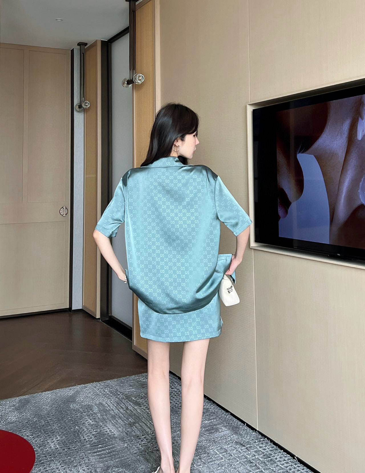 GG Short sleeve + short skirt suit 1825052216