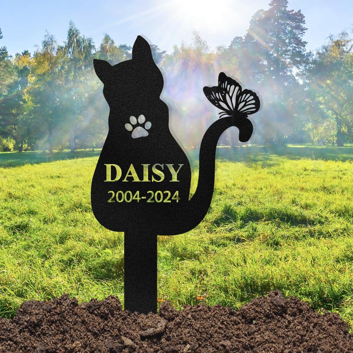 Custom Iron Pet Memorial Sign - Handcrafted Tribute for Beloved Cats & Dogs
