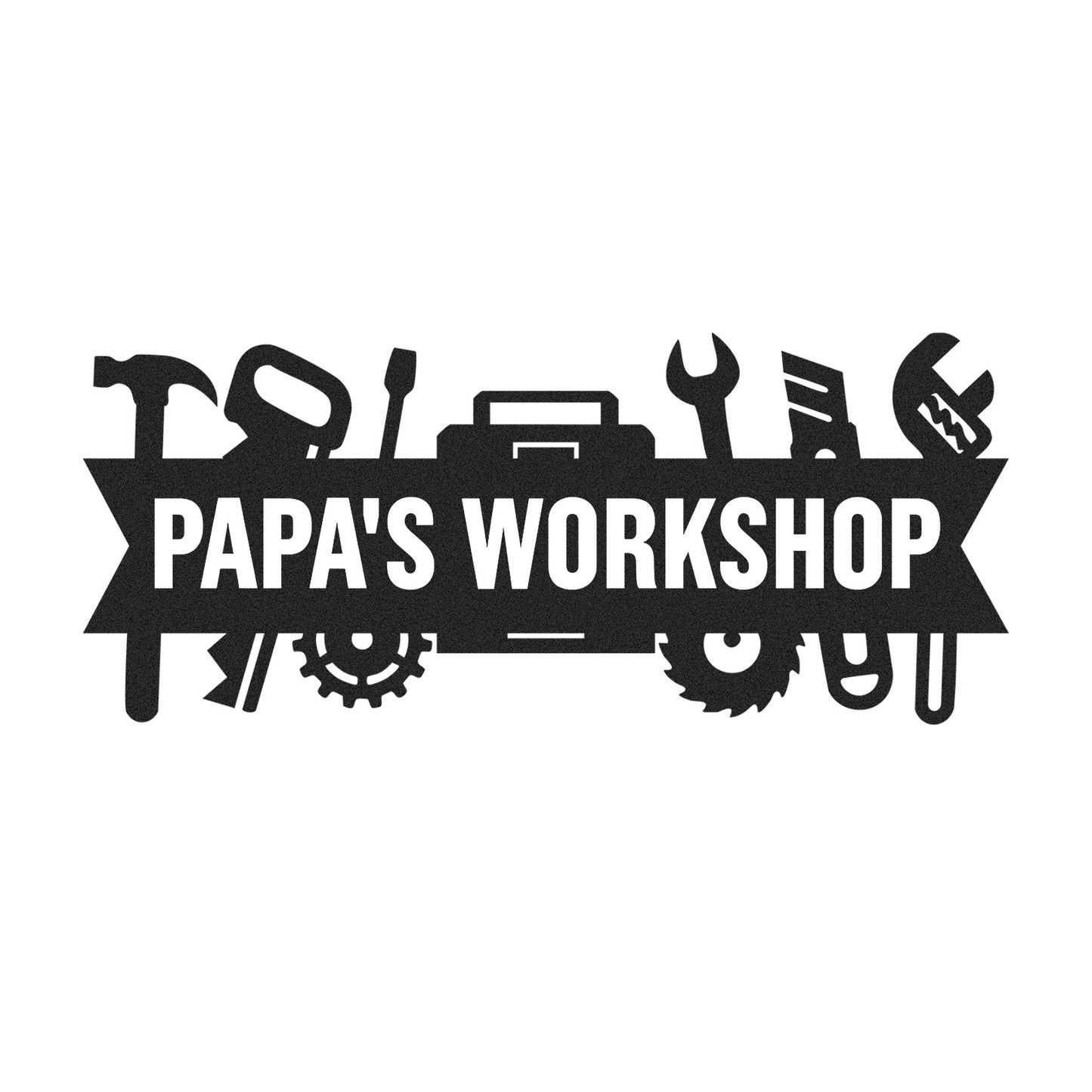 Custom Papa��s Workshop Metal Sign, Personalized Tool Shop Wall Art, Garage Decor for Grandpa, Father��s Day Gift for Papa or Dad