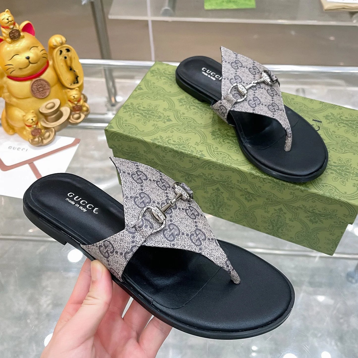 New Fashion Leather G logo Women's SlippersXC052024020701