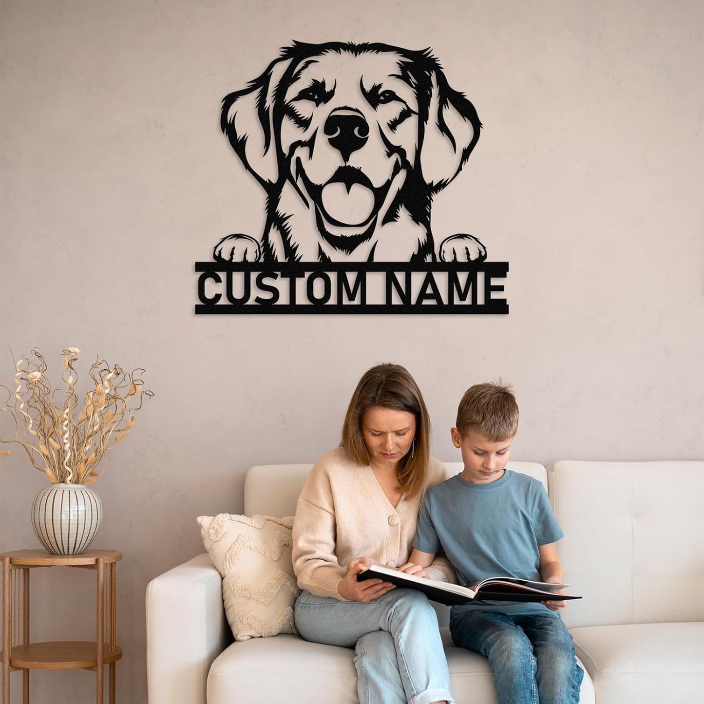 Custom Dog Iron Sign - Personalized Metal Wall Decor for Pet Lovers & Home Spaces