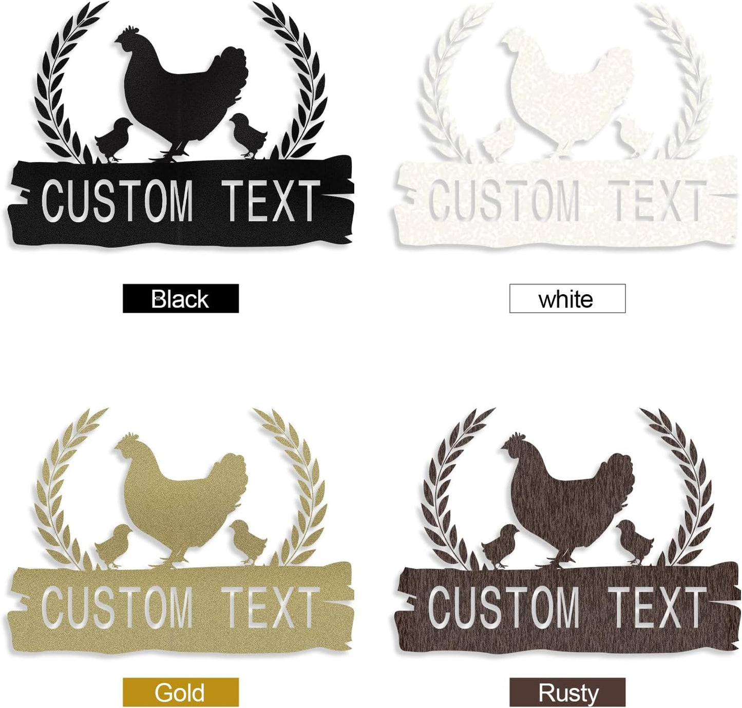 Personalized Metal Chicken Coop Signs Outdoor, Cusotm Fluffy Butt Hut Chicken Coop Sign, Chicken Coop Accessories