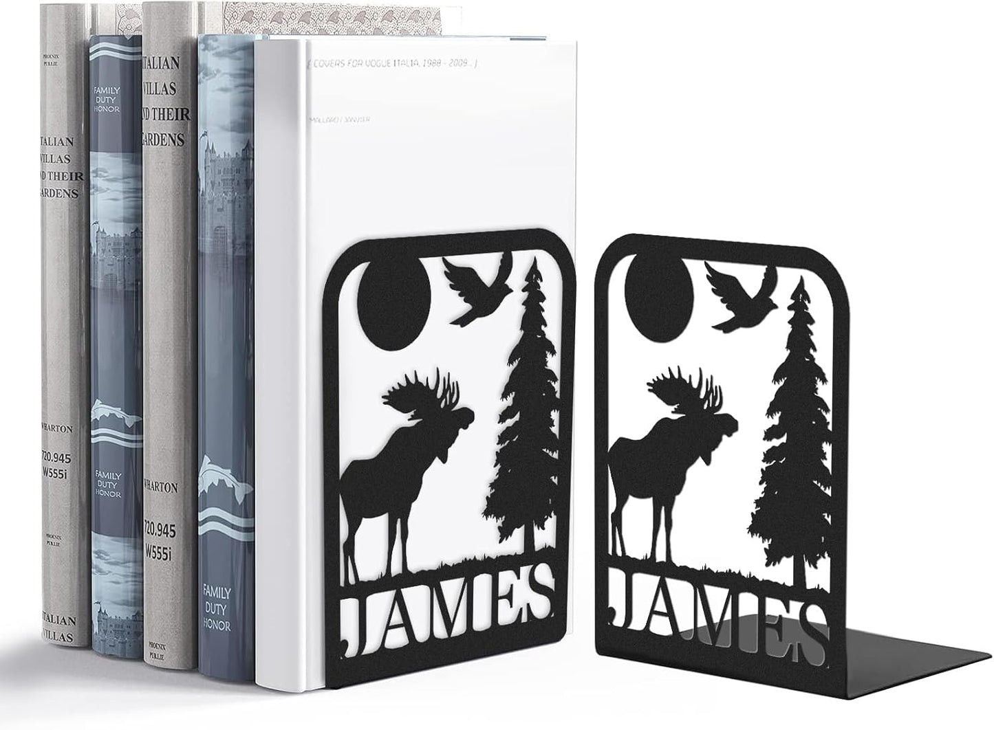 Custom Dragon Metal Bookends, Mystical Eastern Style Bookshelf, Personalized Home & Study Decor