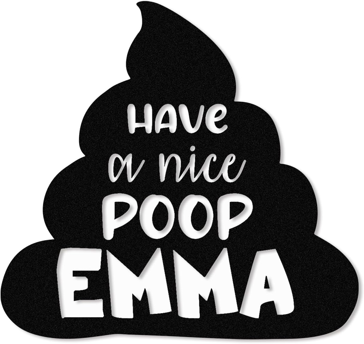 Personalized Bathroom Metal Sign, Farmhouse Bathroom Decor Wall Art, Custom Name Funny Bathroom Sign with Feces Design, Modern Hanging Decor for Home Washroom, Housewarming Gifts Color02