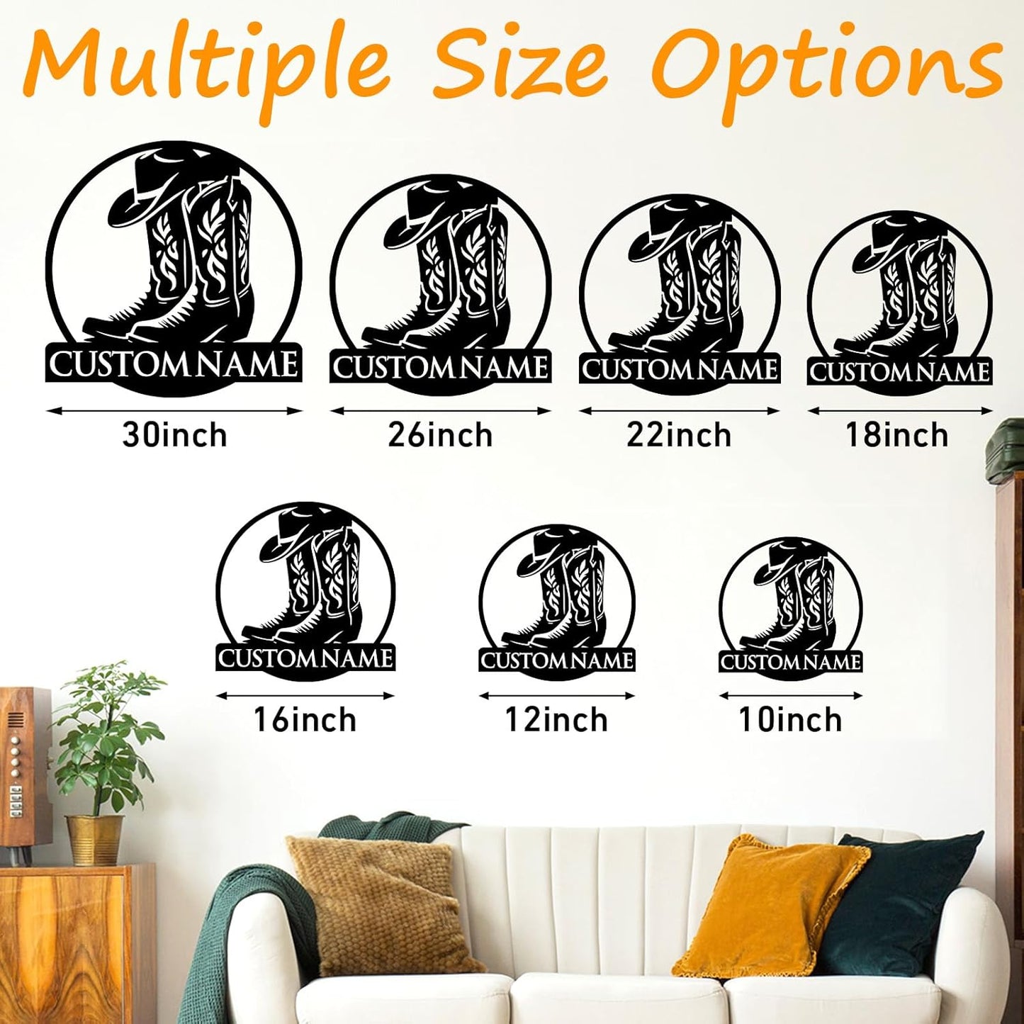 Personalized Rodeo Cowboy Metal Sign Rustic Wall Art for Game Room & Equestrian Club