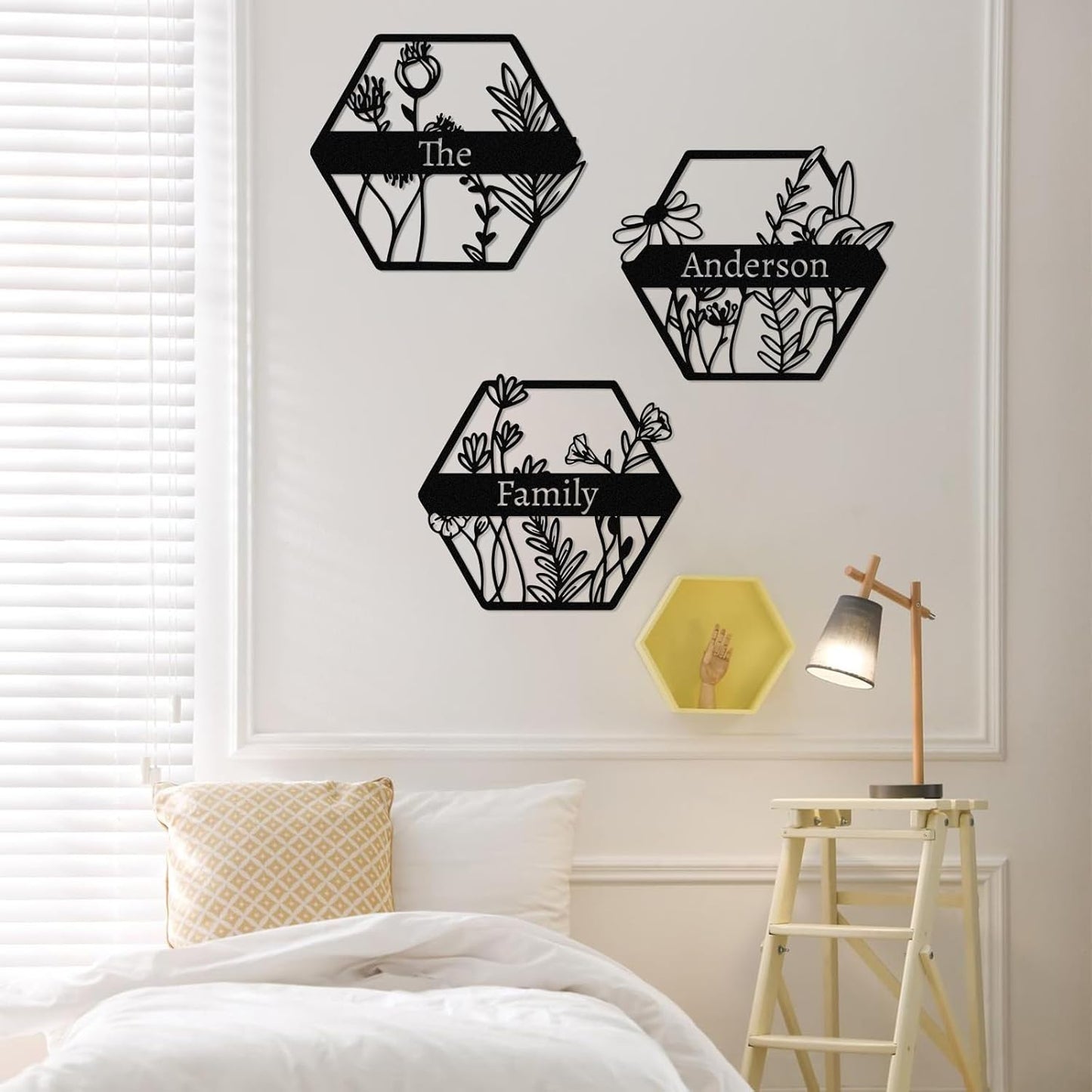 Personalized Metal Wall Art Set,, Botanical Art, Couple Custom, Nature Landscape Metal Wall Hanging