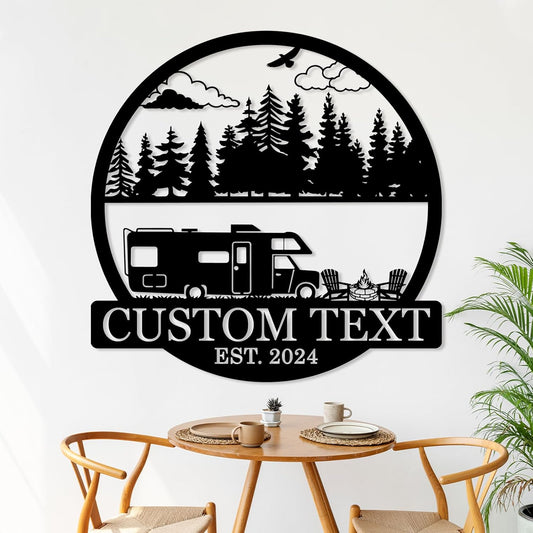 Personalized Camping Sign, Outdoor Travel Trailer Camper Signs, Family Sign, Camping Gifts