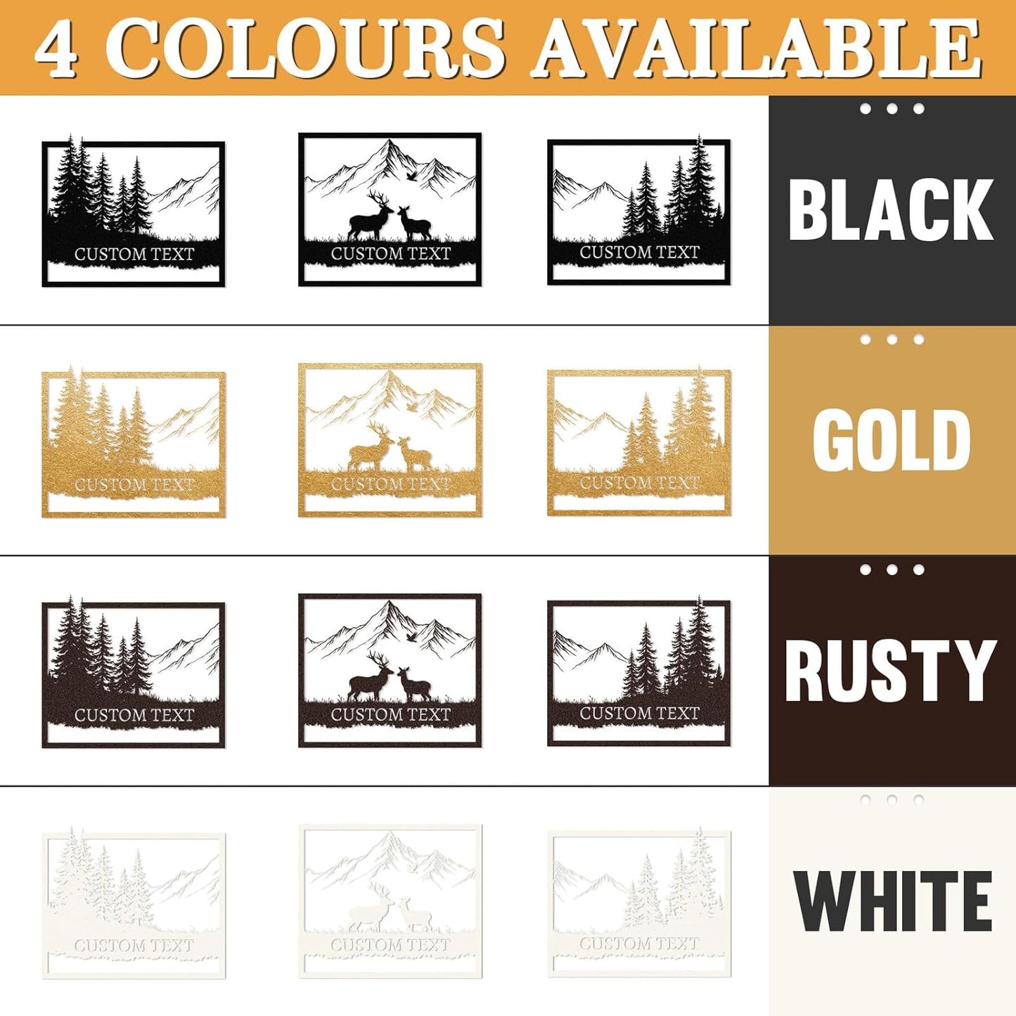 Personalized Metal Wall Art Set,, Botanical Art, Couple Custom, Nature Landscape Metal Wall Hanging