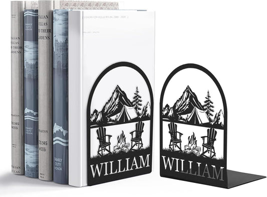 Custom Metal Bookends, Personalized Iron Bookshelf, Wildlife & Sports & Study Decor, Creative Book Storage for Home