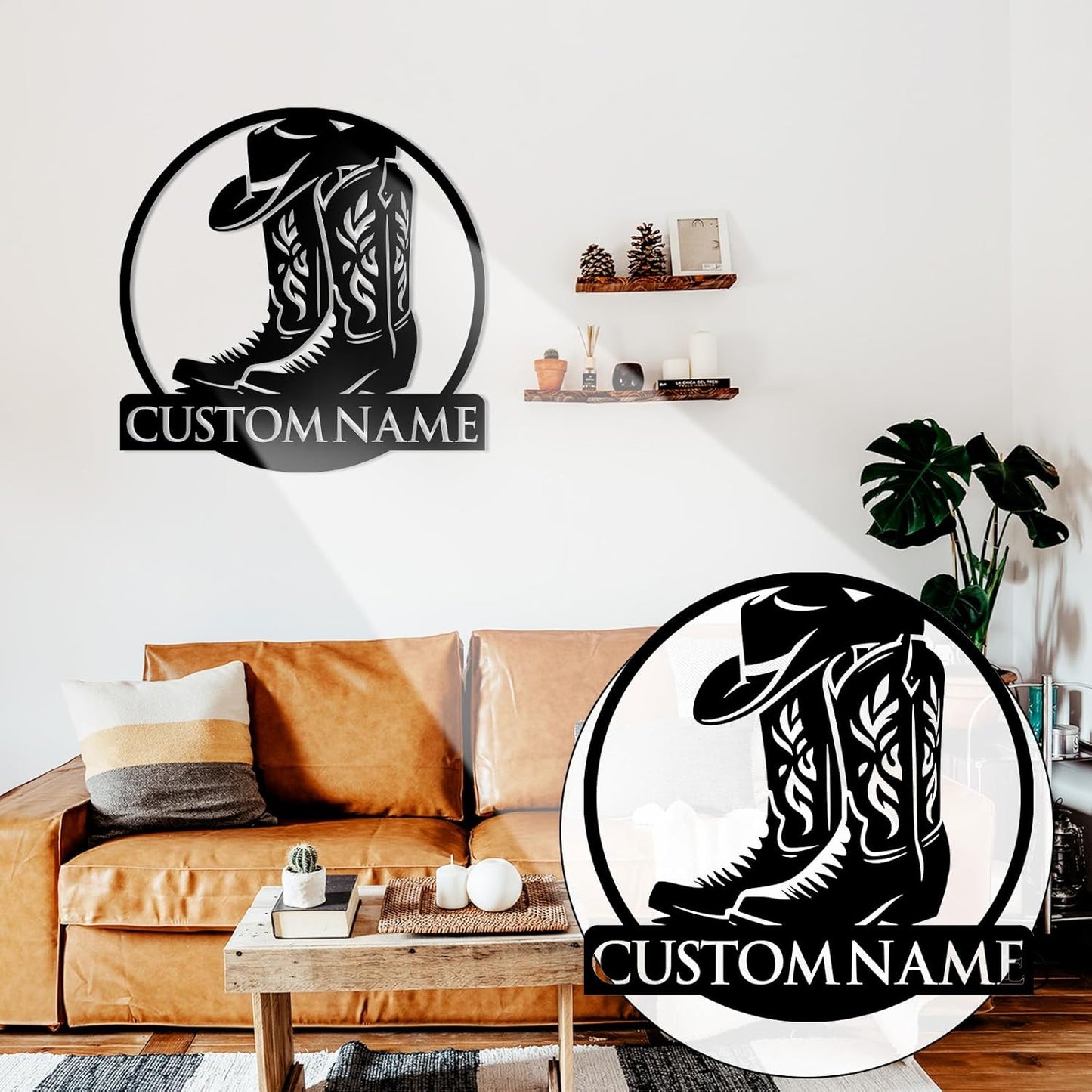 Personalized Rodeo Cowboy Metal Sign Rustic Wall Art for Game Room & Equestrian Club