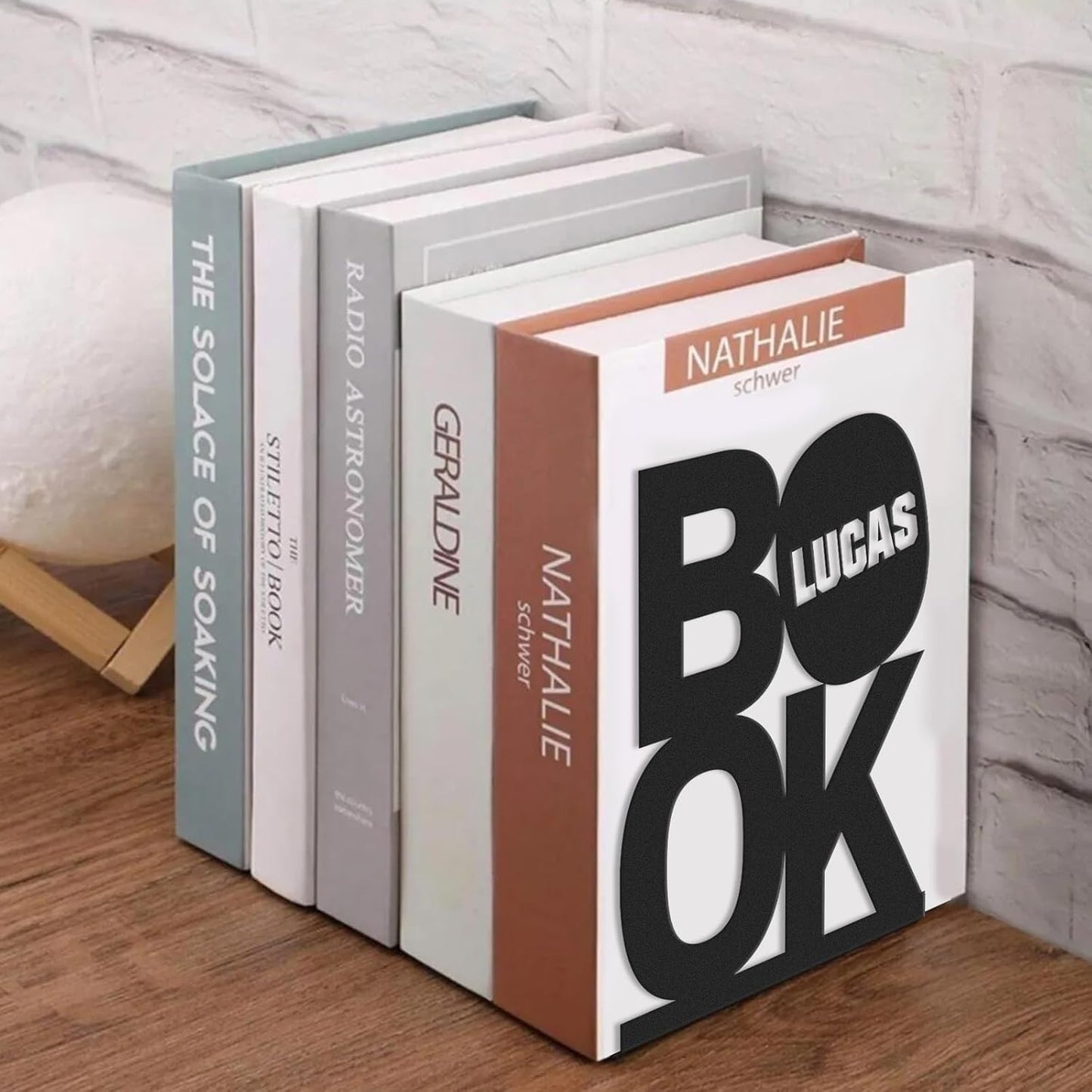 Custom Book-Shaped Metal Bookends, Classic Reader Style Bookshelf, Study & Office Decor