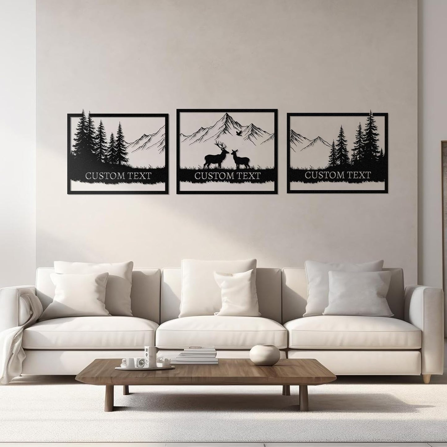 Personalized Metal Wall Art Set,, Botanical Art, Couple Custom, Nature Landscape Metal Wall Hanging